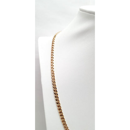 14K Rose Gold Cuban Link Chain Necklace