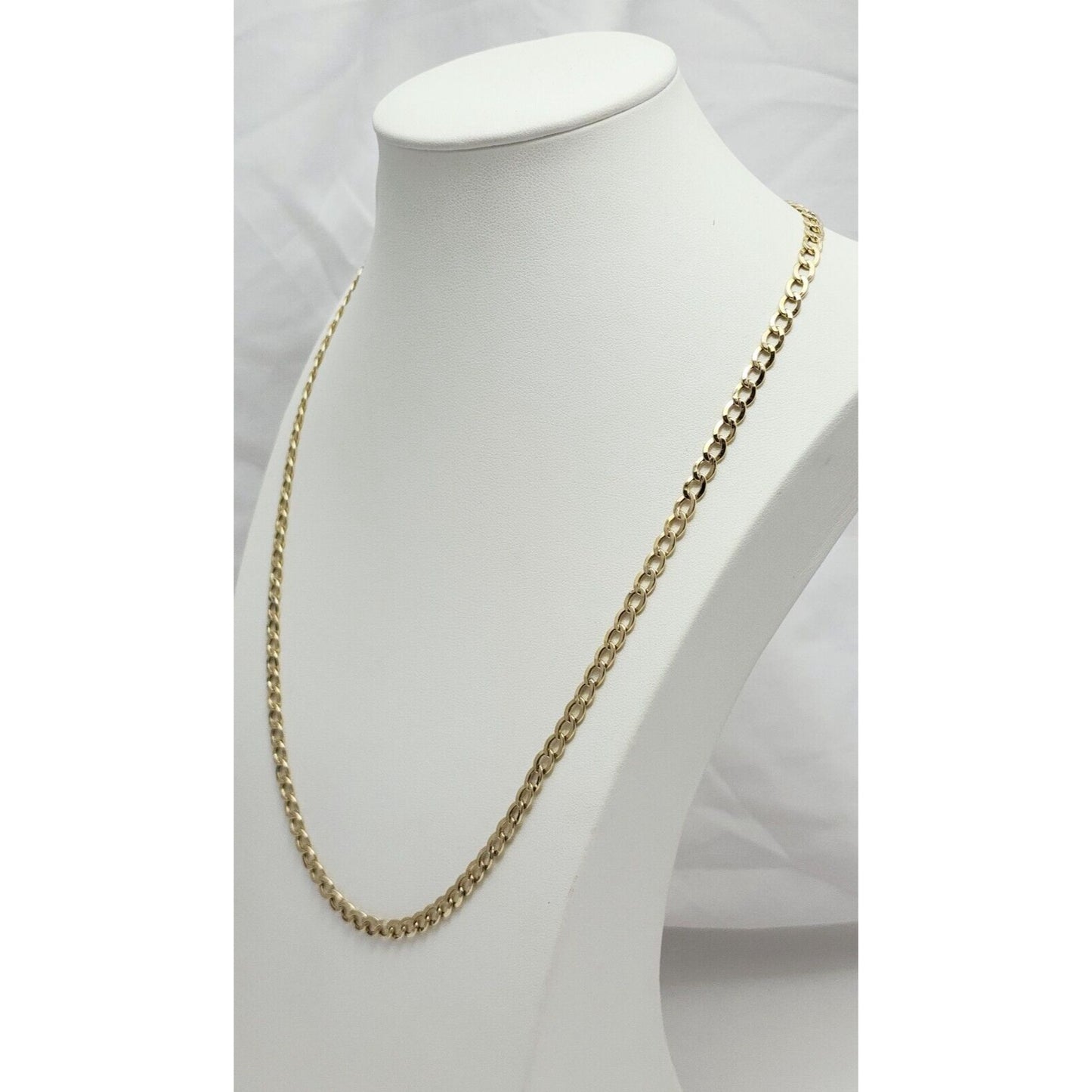 10K Yellow Gold Curb Link Chain Necklace