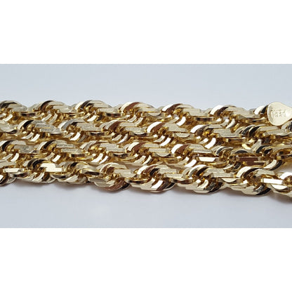 10K Yellow Gold Rope Chain Necklace