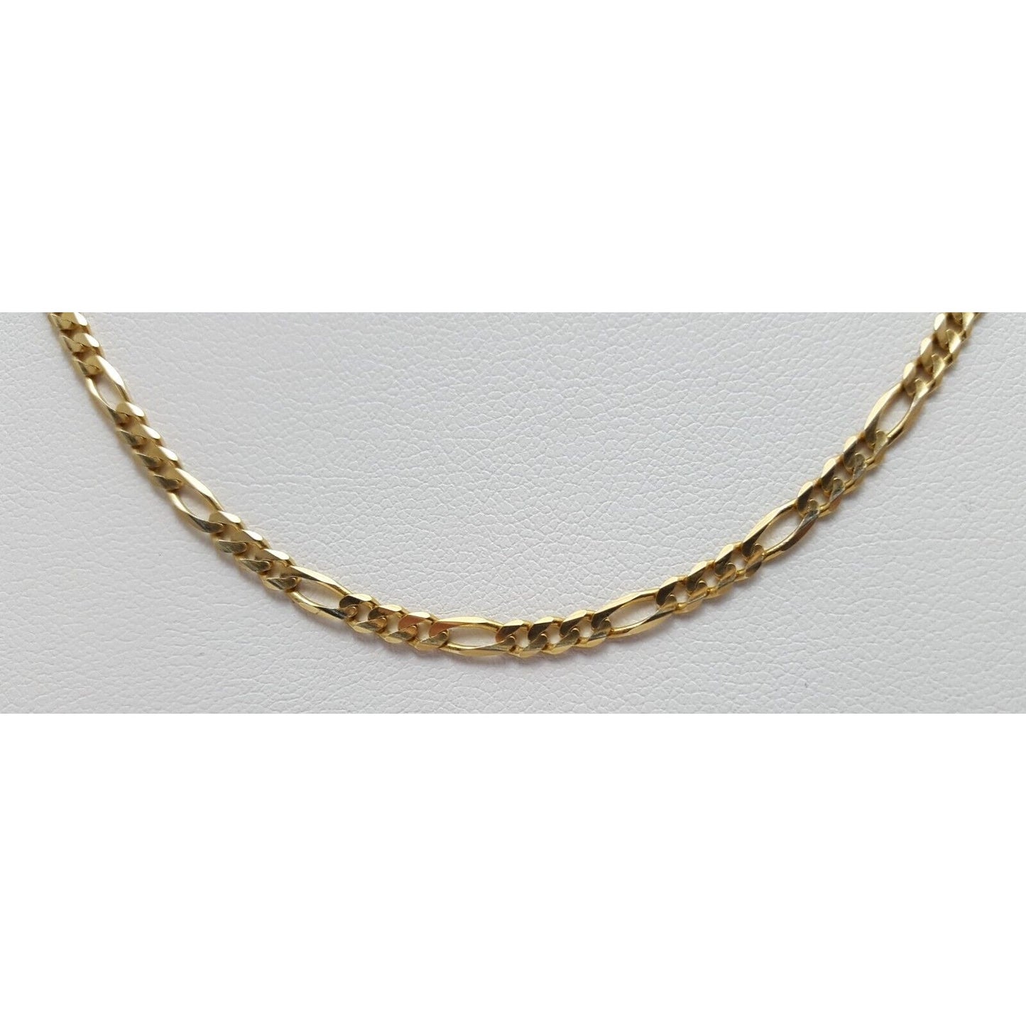 14K Yellow Gold Figaro Link Chain Necklace