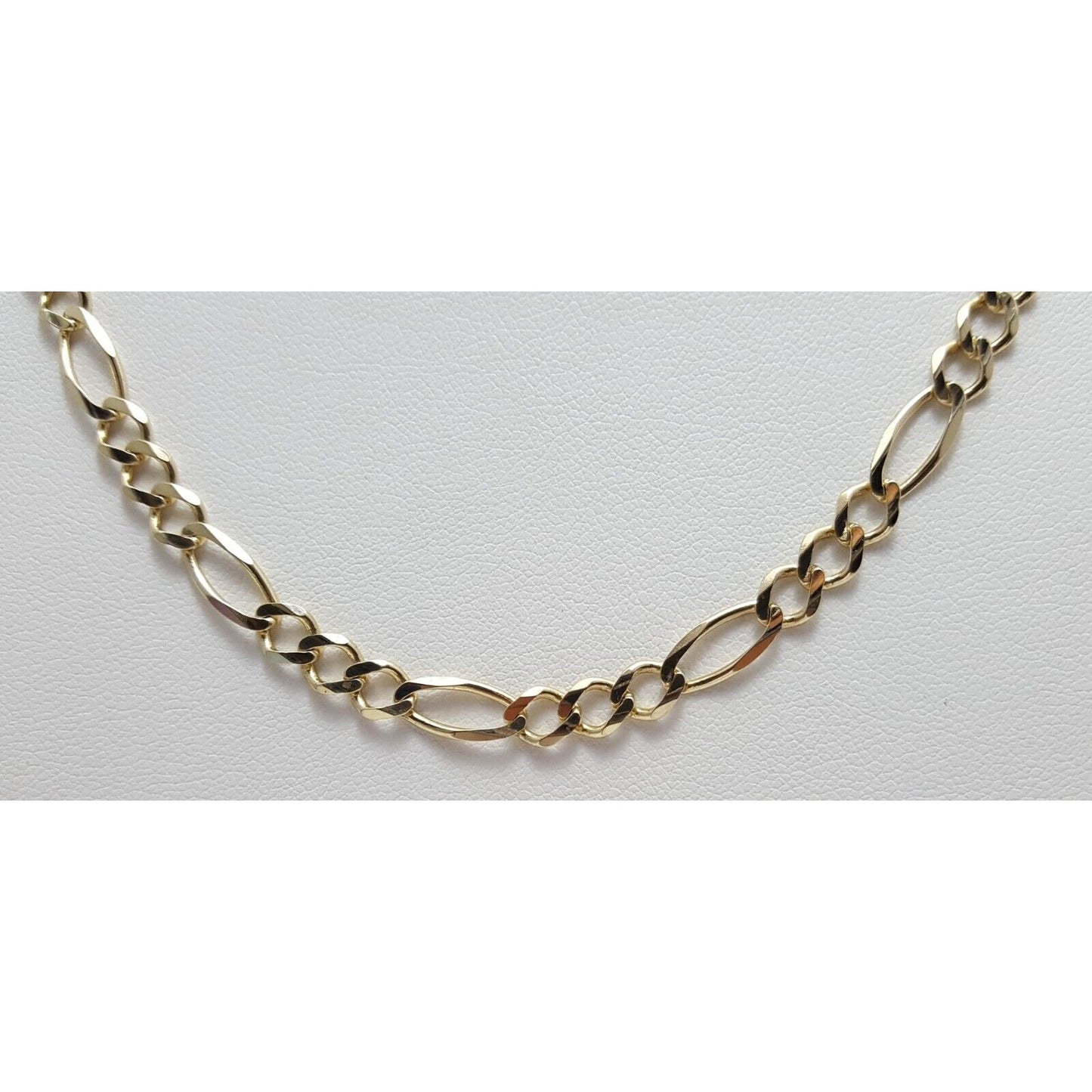 10K Yellow Gold Figaro Link Chain Necklace