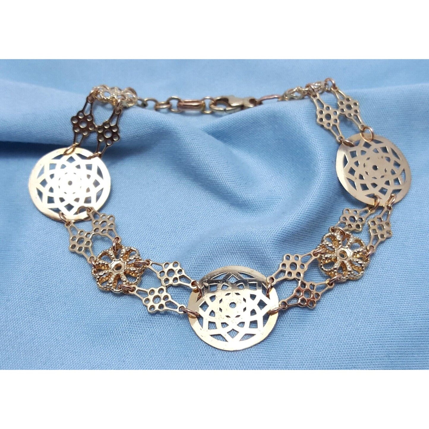 14K Yellow Gold Middle Eastern Style Link Bracelet