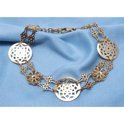 14K Yellow Gold Middle Eastern Style Link Bracelet