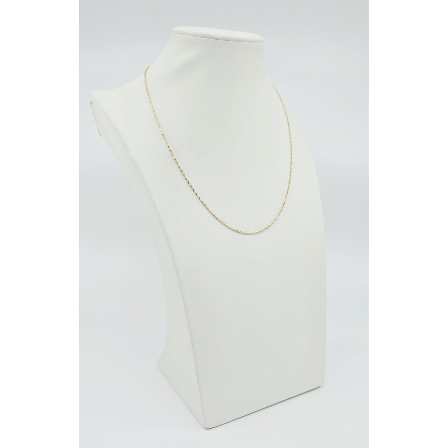 14K Two Tone Gold Diamond Cut Singapore Link Chain