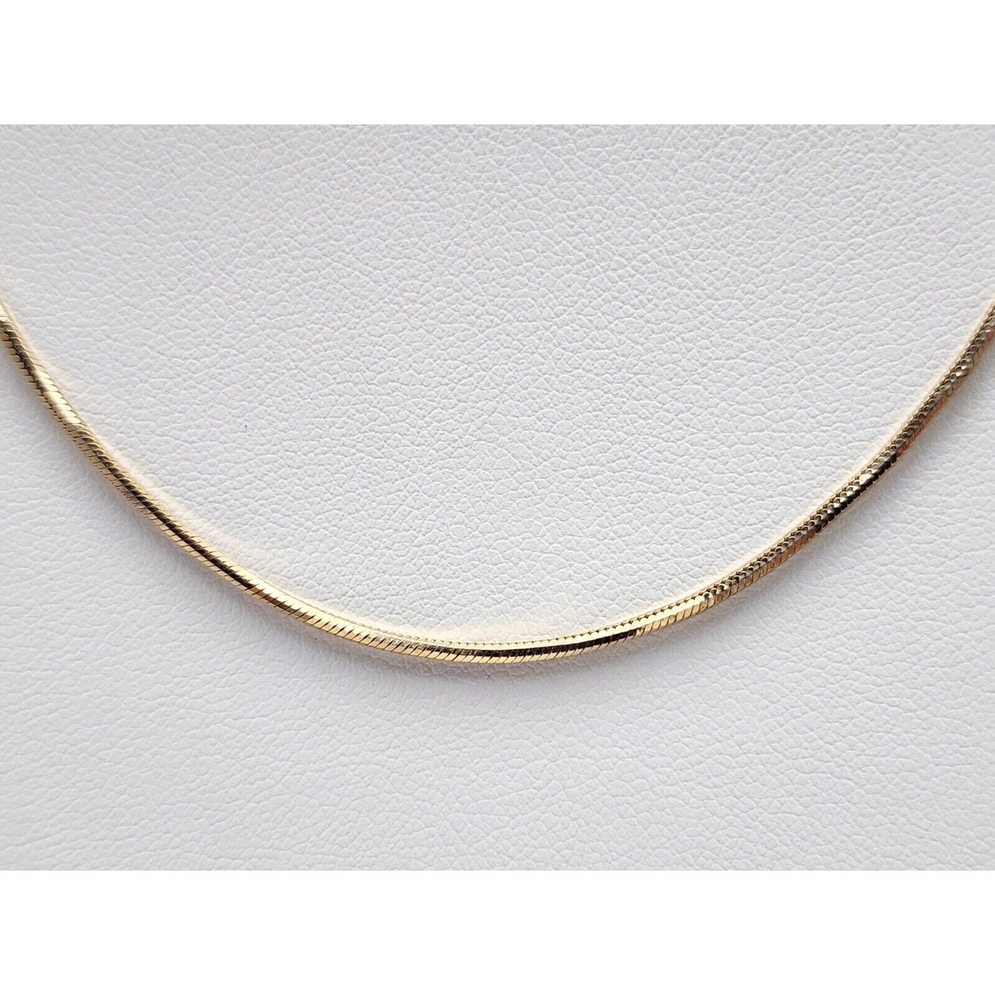 14K Yellow Gold Italy Snake Choker Chain Necklace