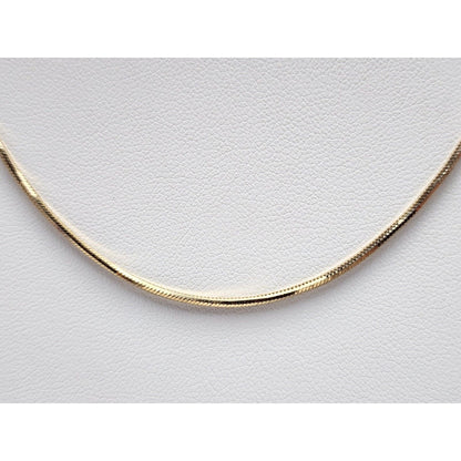 14K Yellow Gold Italy Snake Choker Chain Necklace