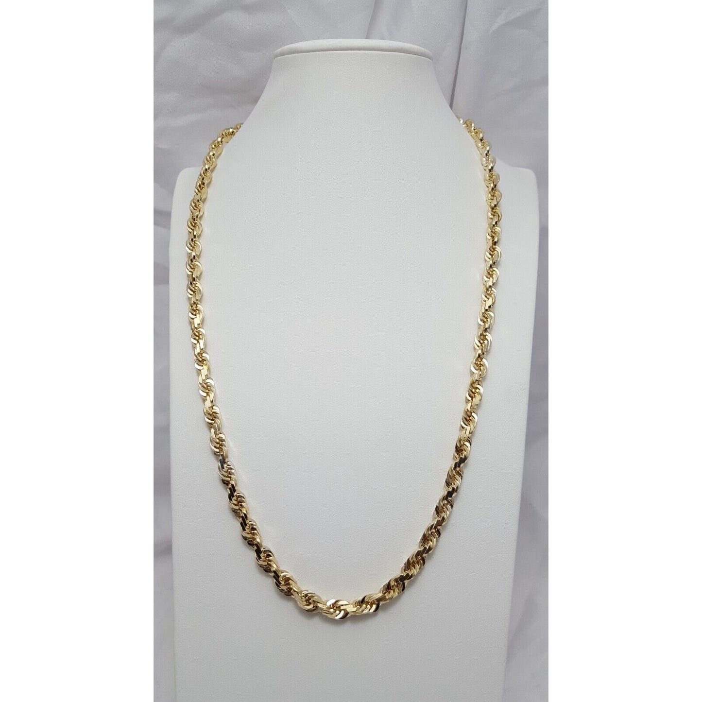 10K Yellow Gold Rope Chain Necklace