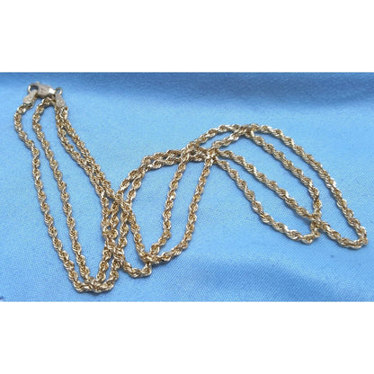 10K Yellow Gold Rope Chain Necklace