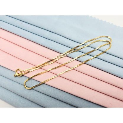 18K Yellow Gold Boxed Serpentine Link Chain Necklace