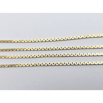 18K Yellow Gold Boxed Serpentine Link Chain Necklace
