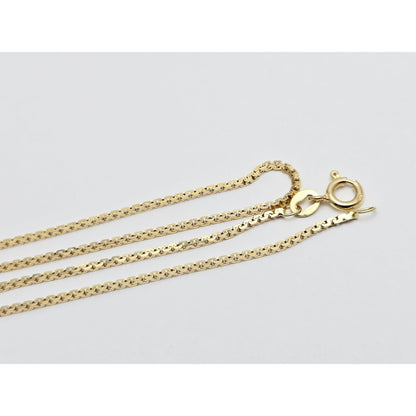 18K Yellow Gold Boxed Serpentine Link Chain Necklace