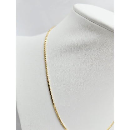18K Yellow Gold Boxed Serpentine Link Chain Necklace
