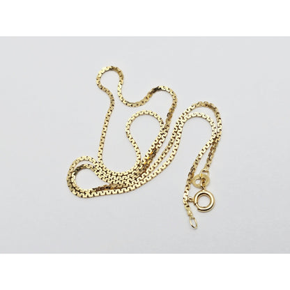 18K Yellow Gold Boxed Serpentine Link Chain Necklace