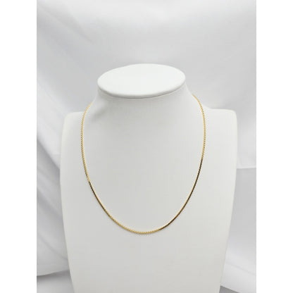 18K Yellow Gold Boxed Serpentine Link Chain Necklace