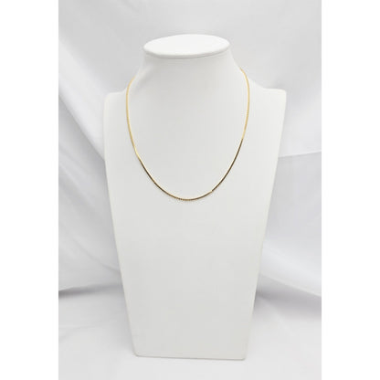 18K Yellow Gold Boxed Serpentine Link Chain Necklace
