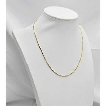 18K Yellow Gold Boxed Serpentine Link Chain Necklace