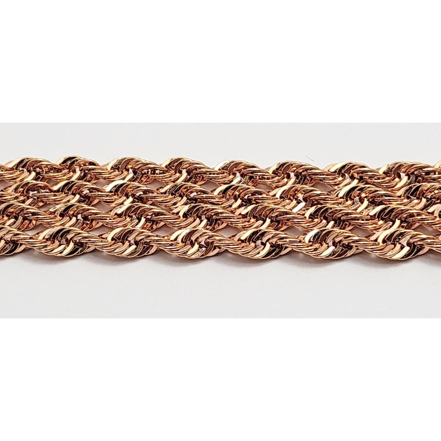 10K Rose Gold Rope Chain Necklace