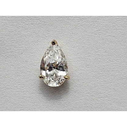 14K Yellow Gold Teardrop Pear CZ Stud Earrings