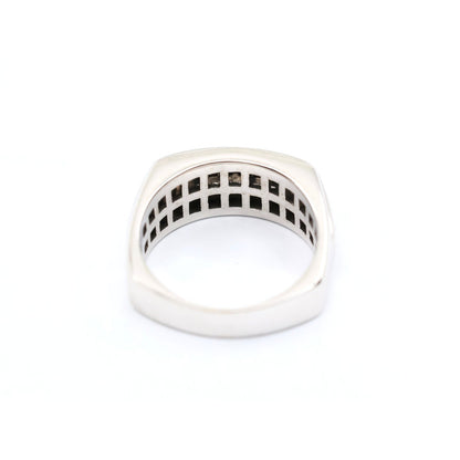 14K White Gold Princess Cut Invisible Setting Diamond Ring
