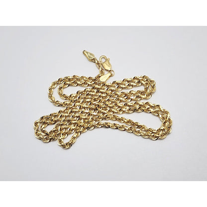 14K Yellow Gold Rope Chain Necklace