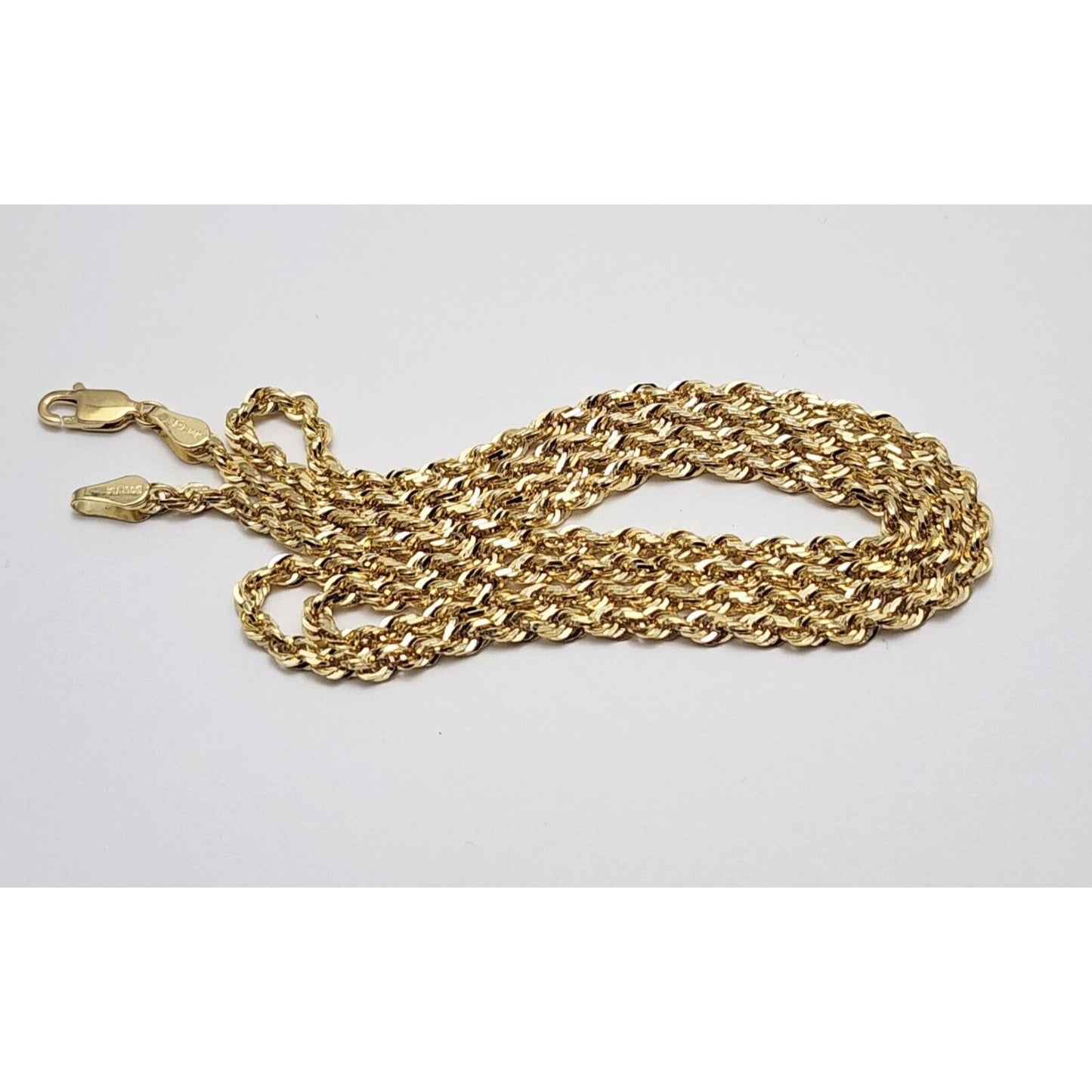 14K Yellow Gold Rope Chain Necklace