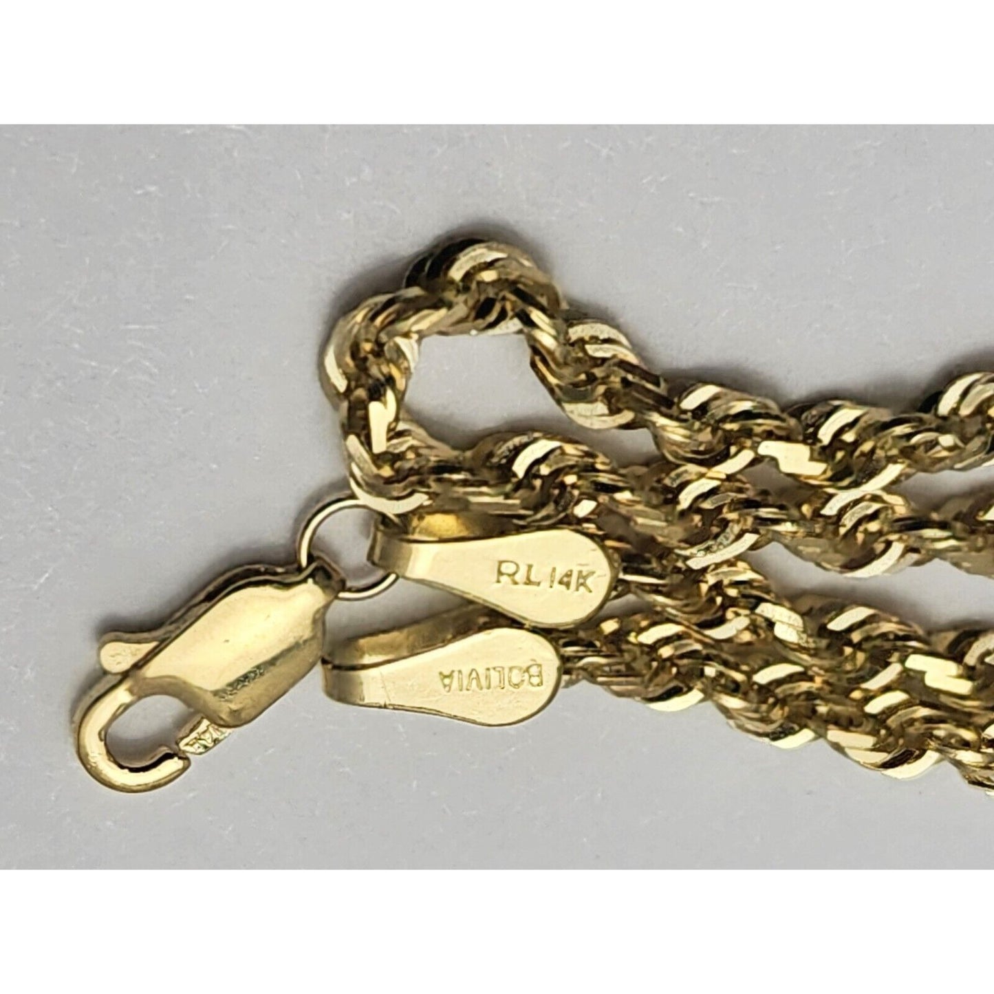 14K Yellow Gold Rope Chain Necklace