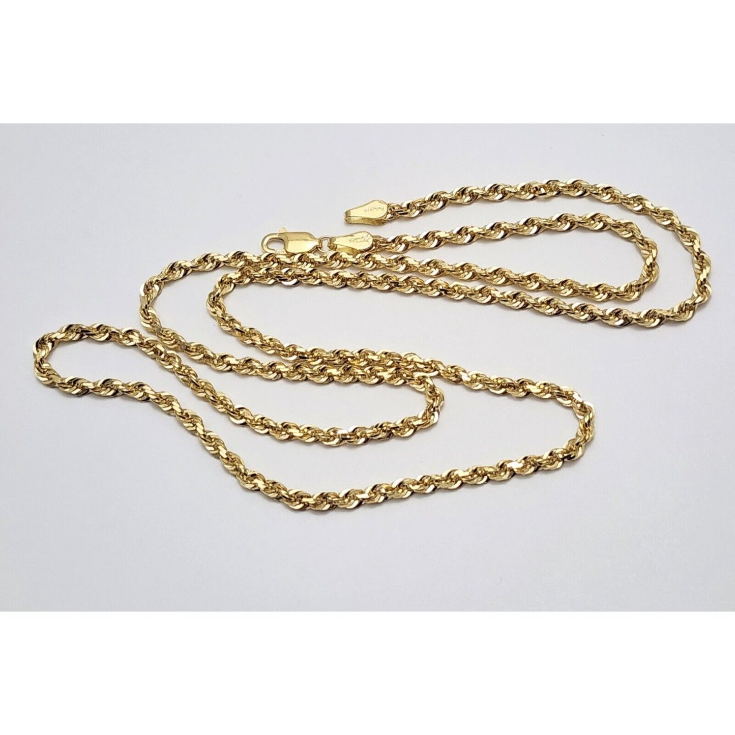 14K Yellow Gold Rope Chain Necklace