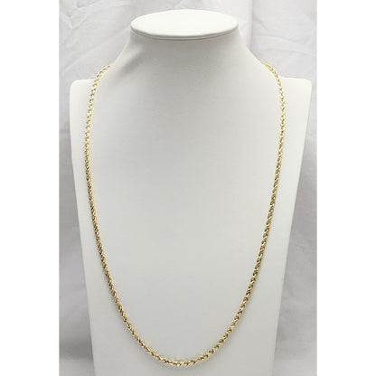 14K Yellow Gold Rope Chain Necklace