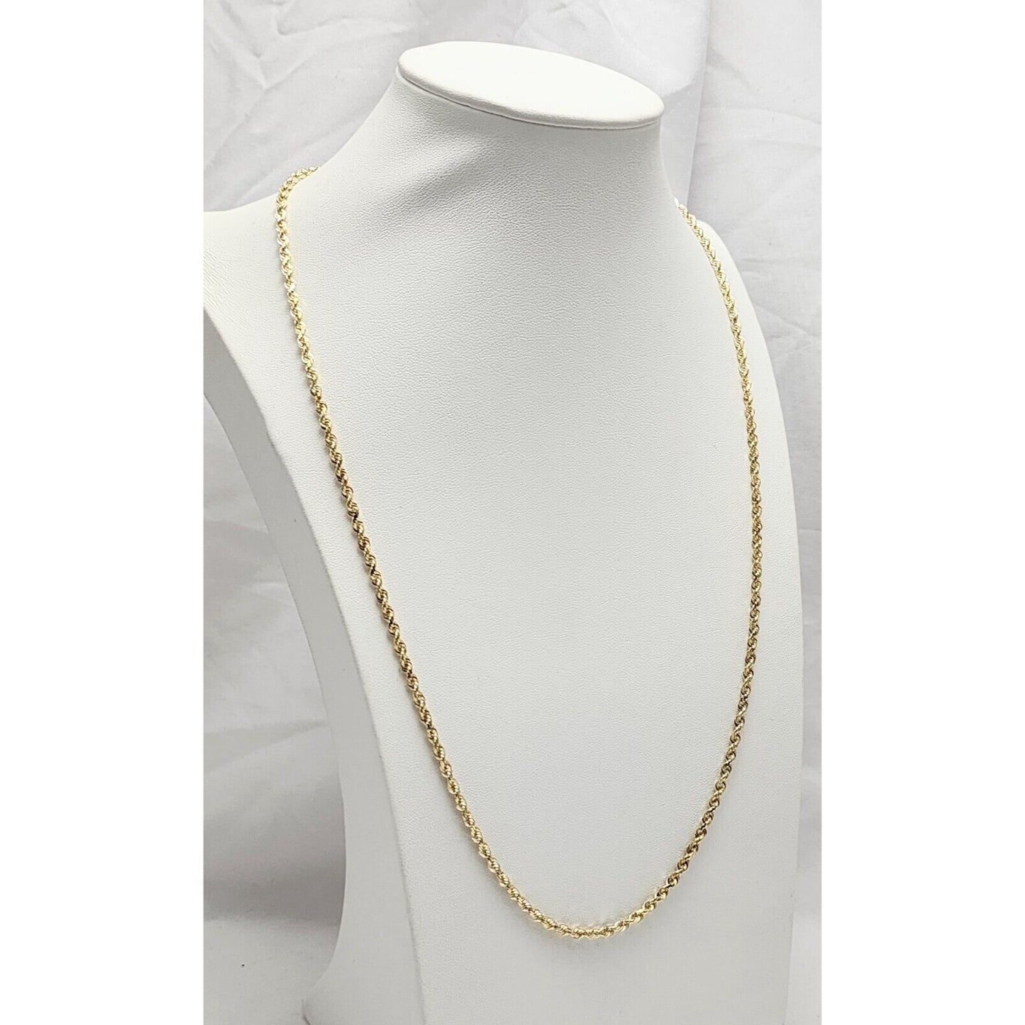 14K Yellow Gold Rope Chain Necklace