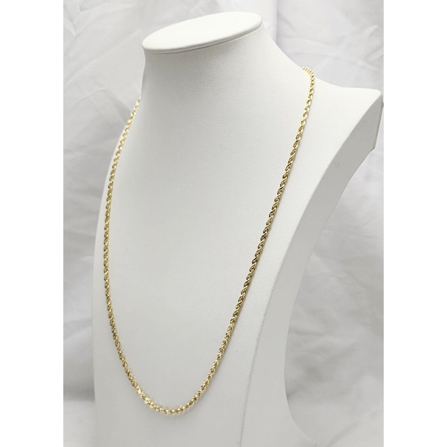 14K Yellow Gold Rope Chain Necklace