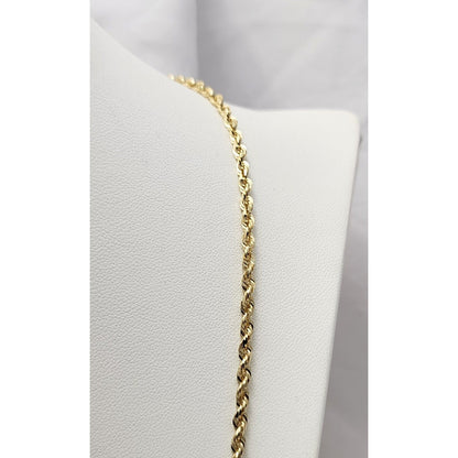 14K Yellow Gold Rope Chain Necklace