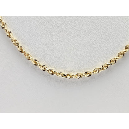 14K Yellow Gold Rope Chain Necklace