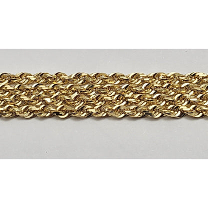 14K Yellow Gold Rope Chain Necklace