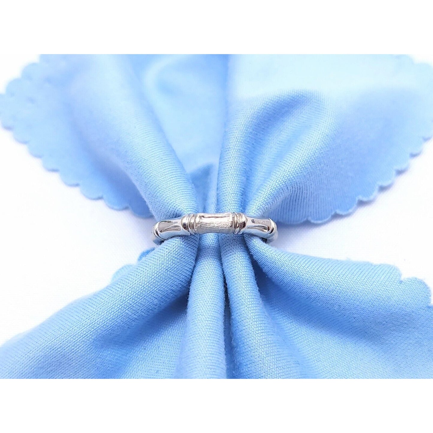 14K White Gold Bamboo Ring