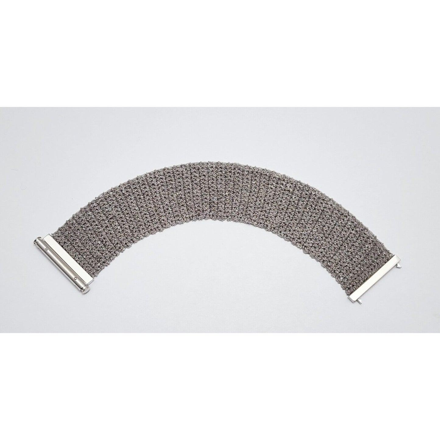 Nova 14K White Gold Diamond Cut Mesh Bracelet