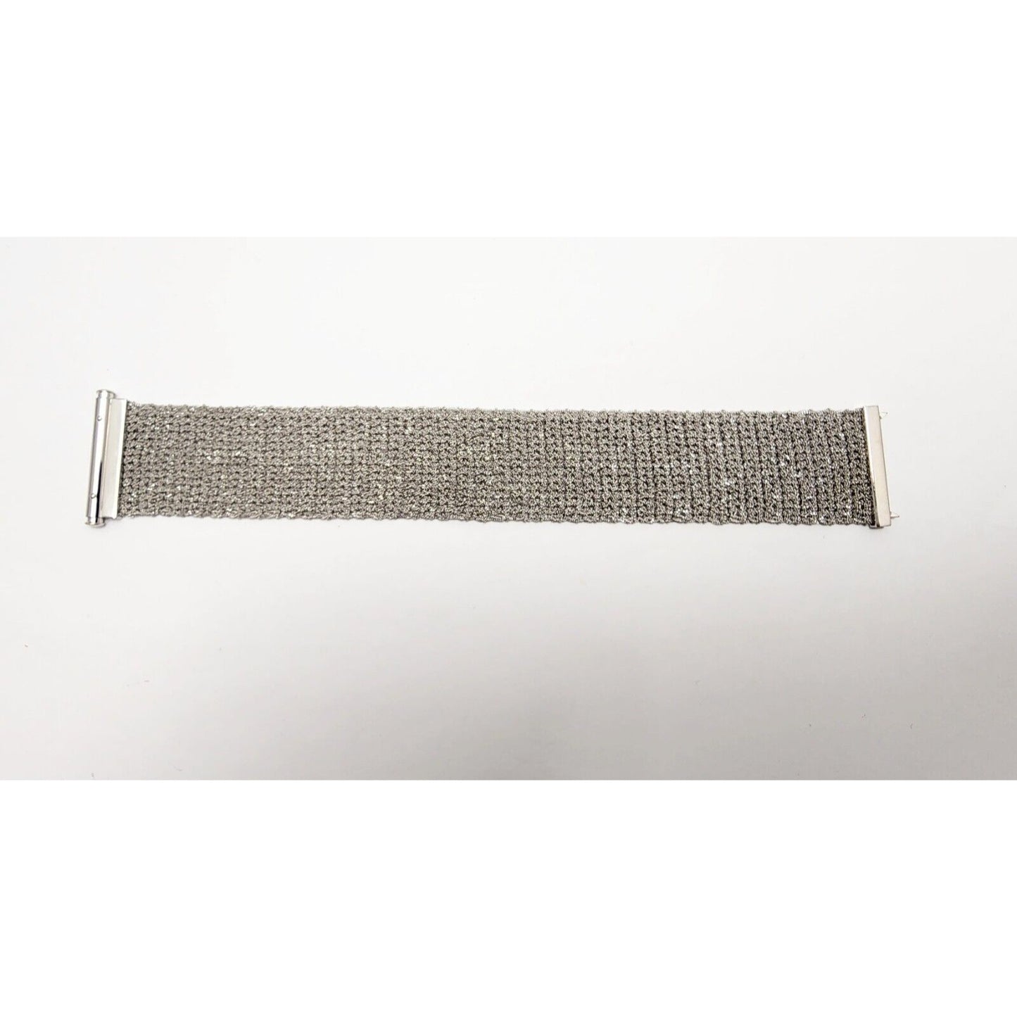 Nova 14K White Gold Diamond Cut Mesh Bracelet