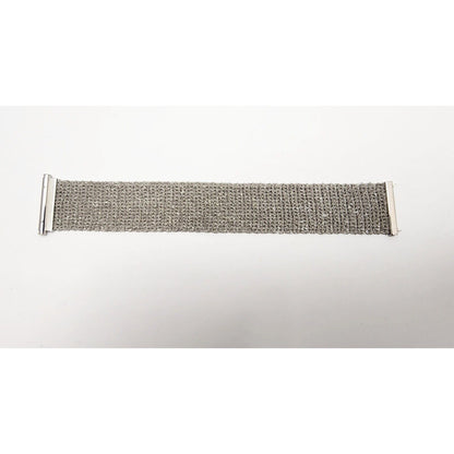 Nova 14K White Gold Diamond Cut Mesh Bracelet