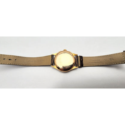 Vintage Monval 18K Rose Gold 37mm 17J Antimagnetic Chronograph Swiss Watch