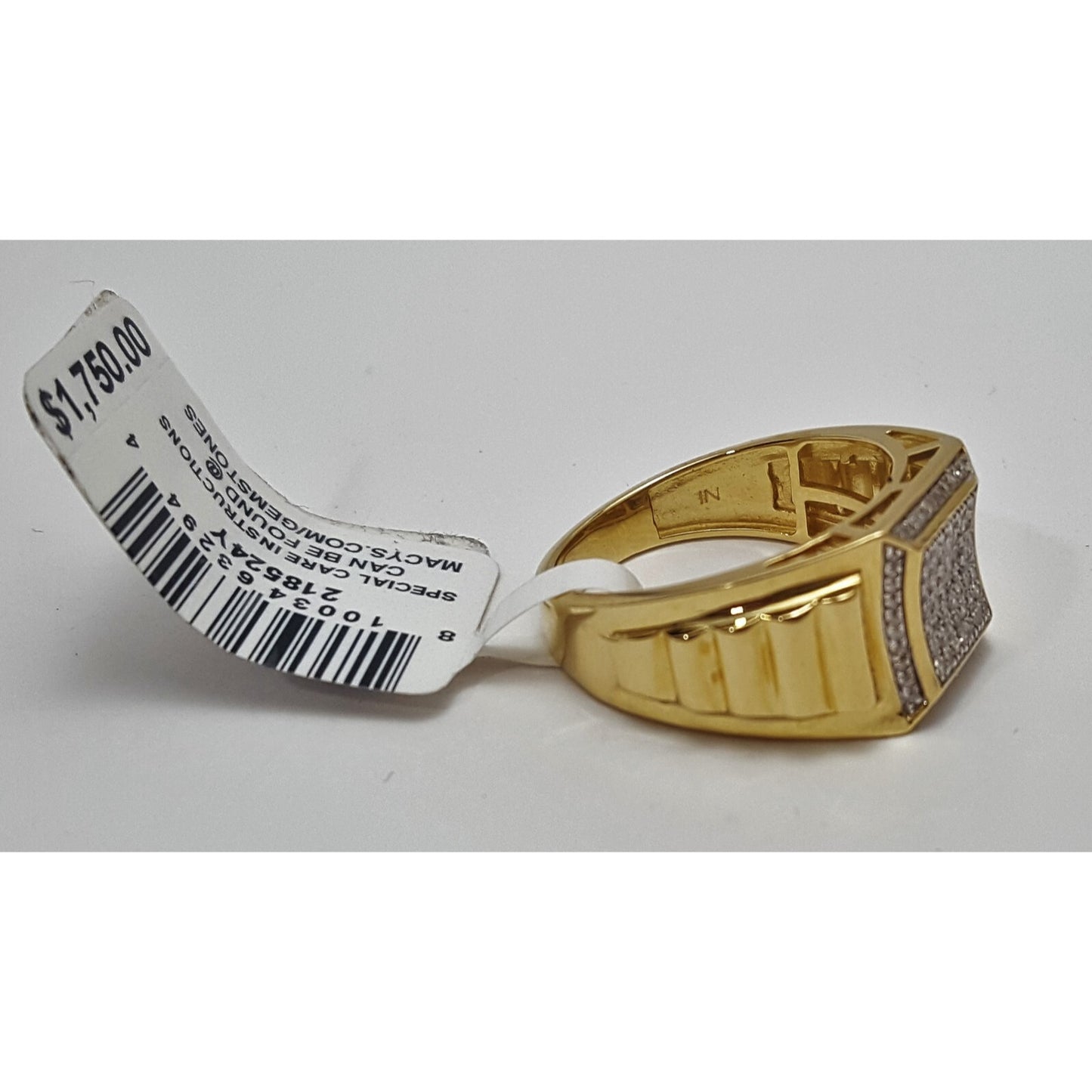 10K Yellow Gold Diamond Men's Ring