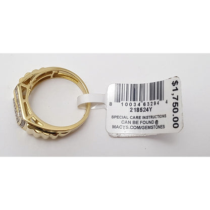 10K Yellow Gold Diamond Men's Ring