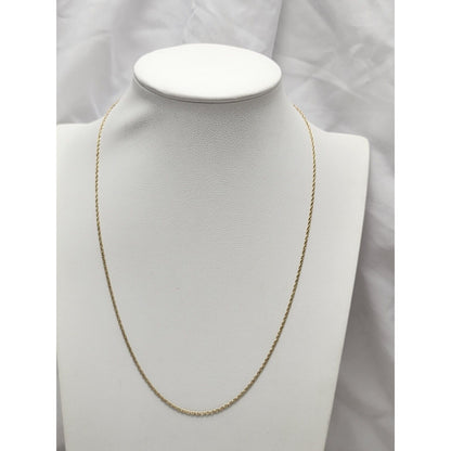 10K Yellow Gold Rope Chain Necklace