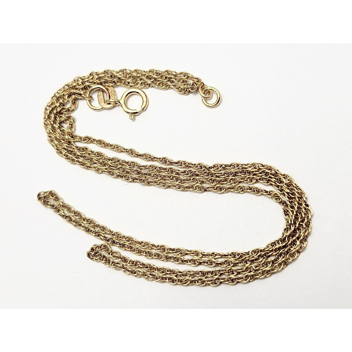 10K Yellow Gold Rope Chain Necklace