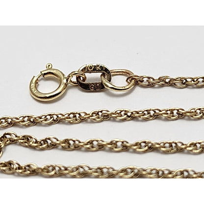 10K Yellow Gold Rope Chain Necklace