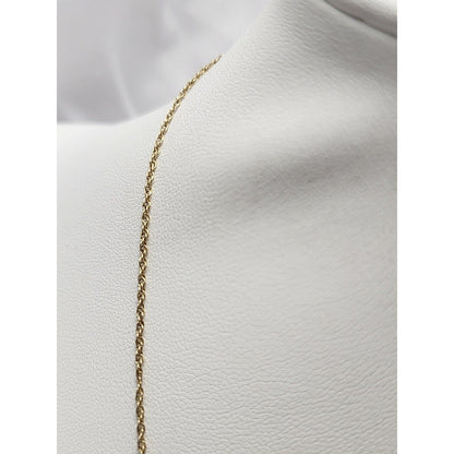 10K Yellow Gold Rope Chain Necklace