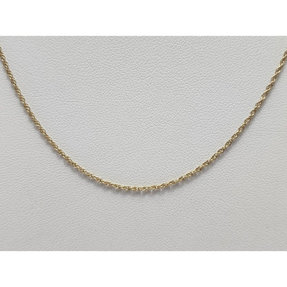 10K Yellow Gold Rope Chain Necklace