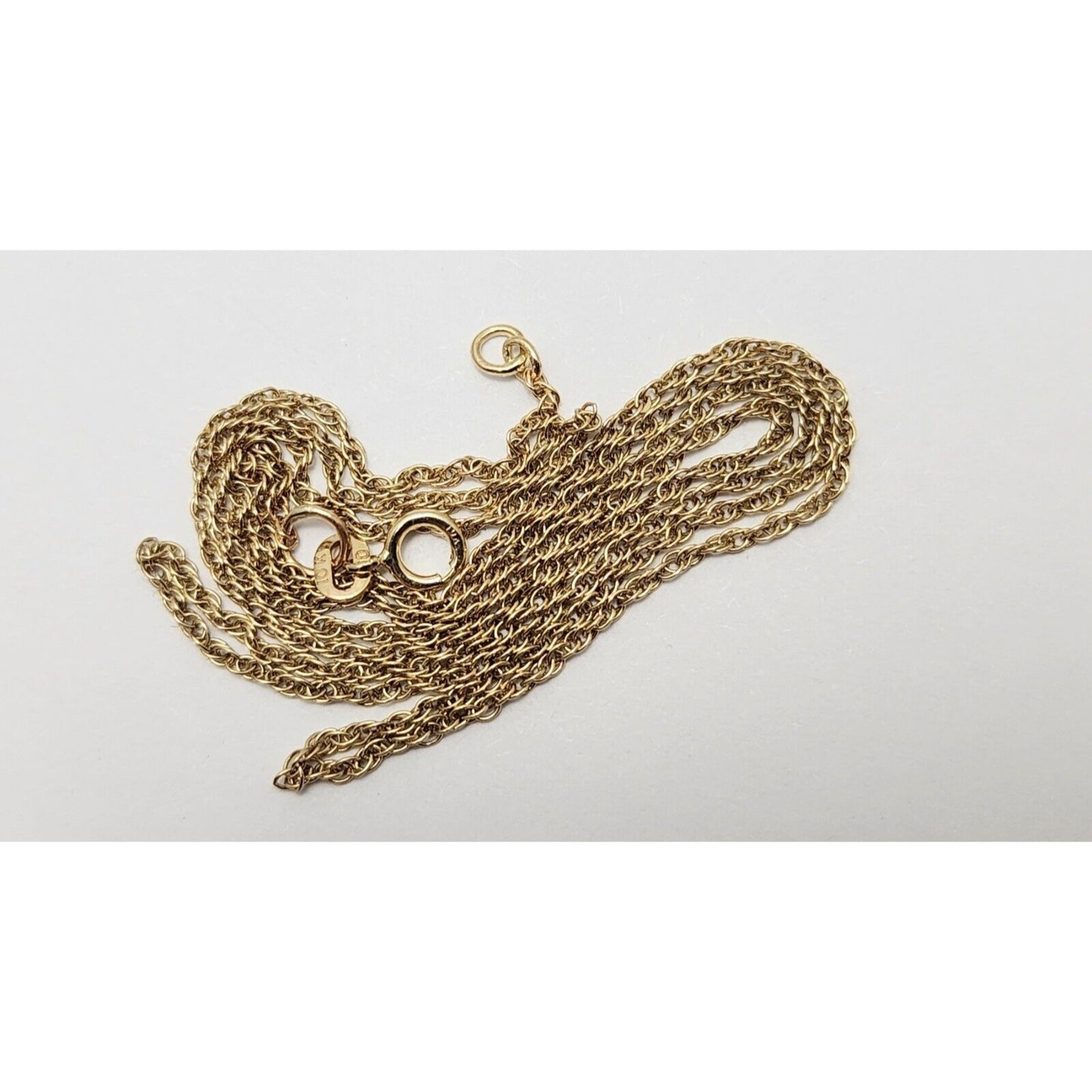 10K Yellow Gold Rope Chain Necklace