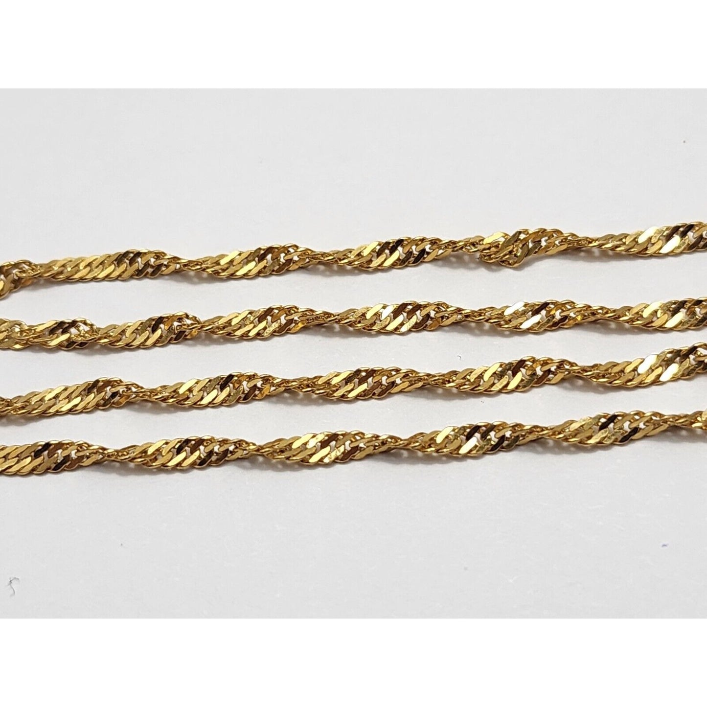 22K Yellow Gold Singapore Link Chain Necklace