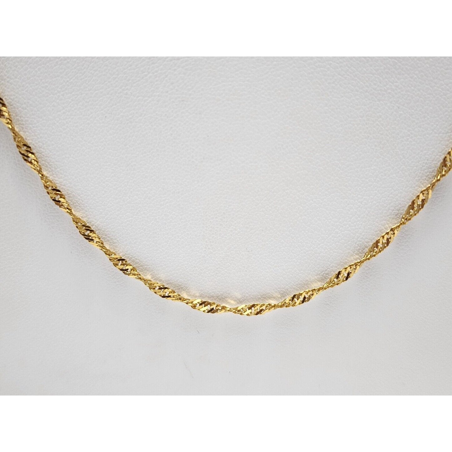 22K Yellow Gold Singapore Link Chain Necklace