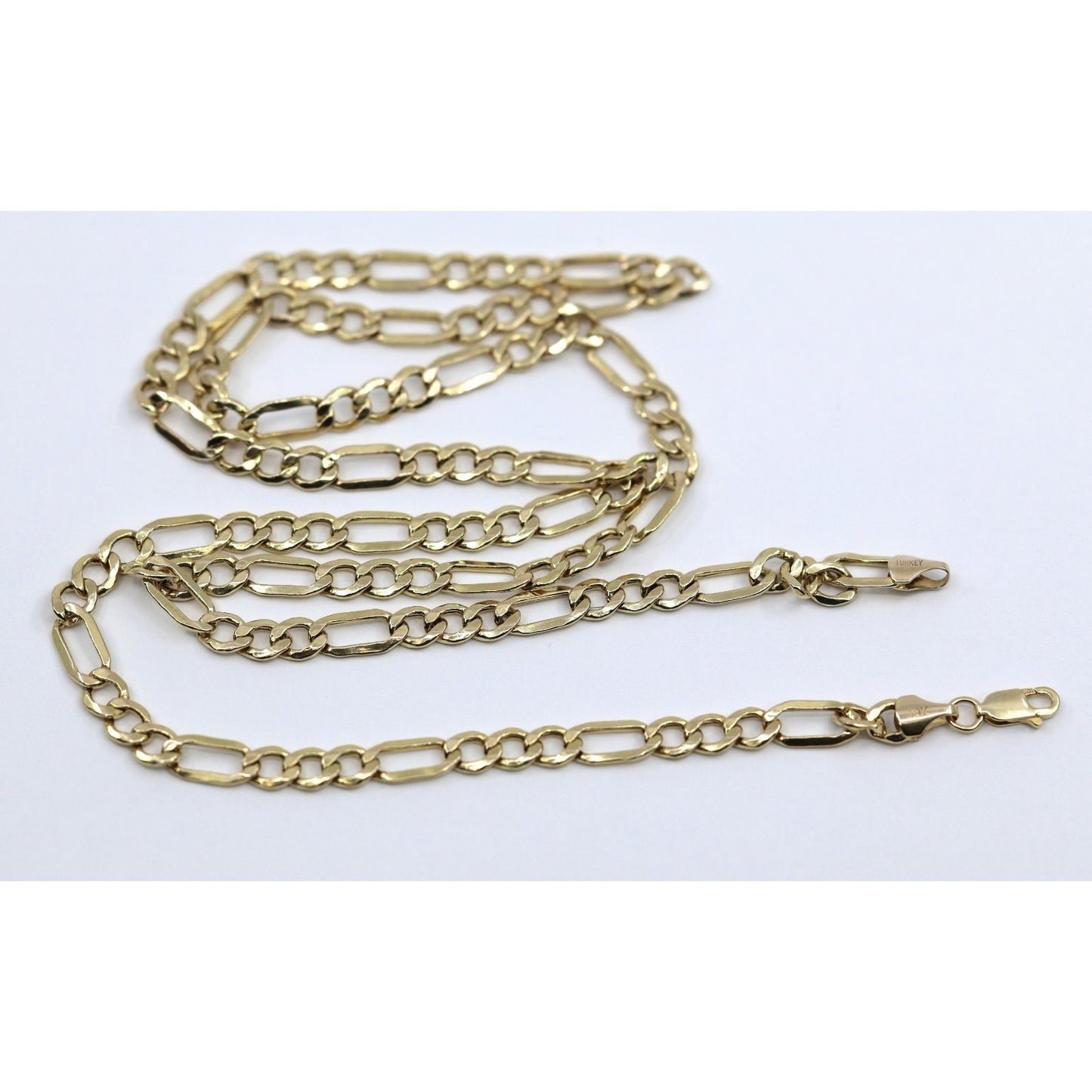 10K Yellow Gold Figaro Link Chain Necklace