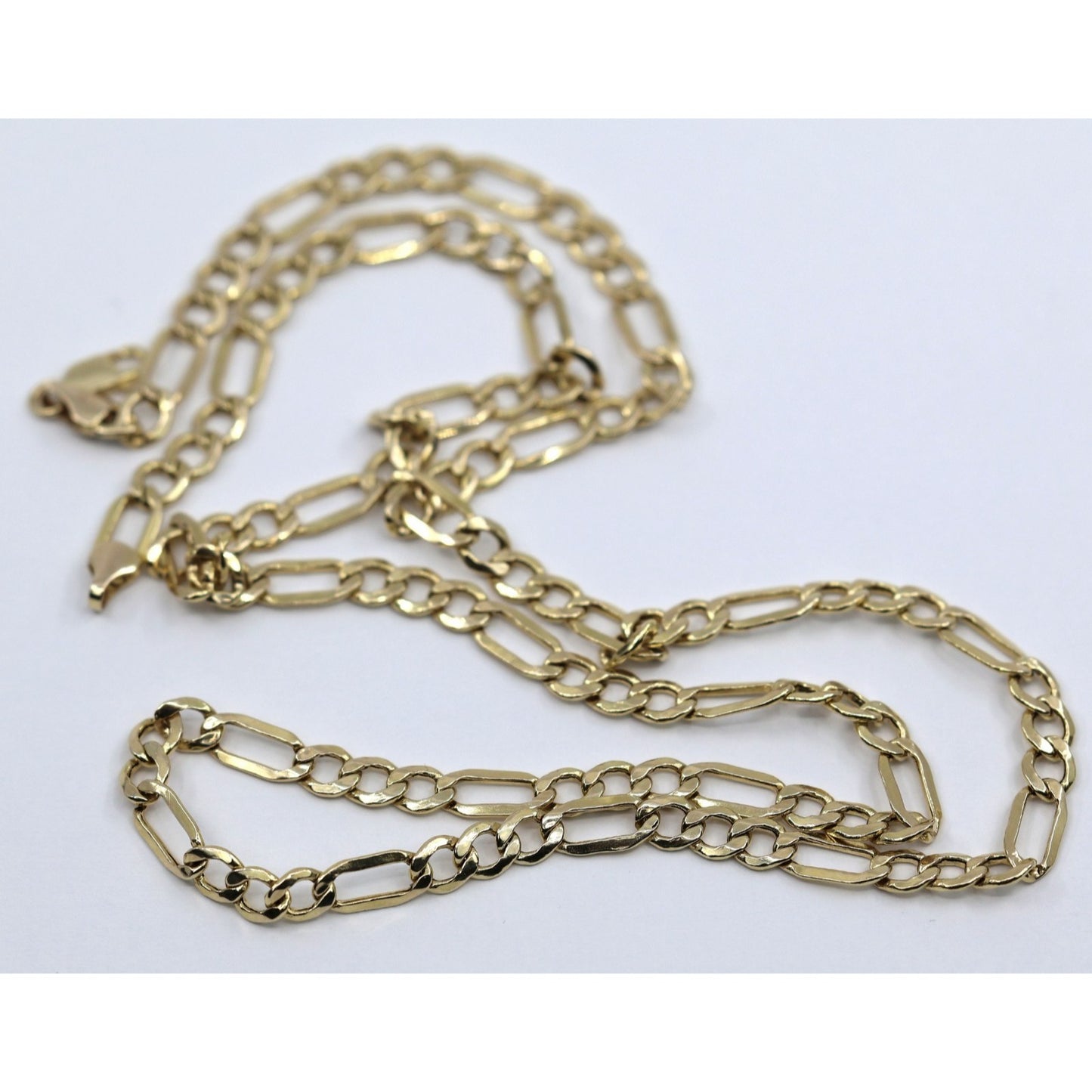 10K Yellow Gold Figaro Link Chain Necklace